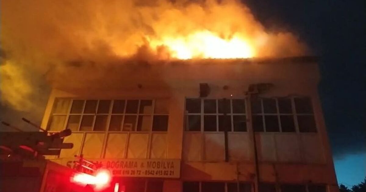 Kastamonu’da mobilya atölyesinde yangın